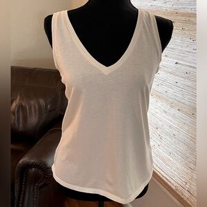 Cream Deep V Tank